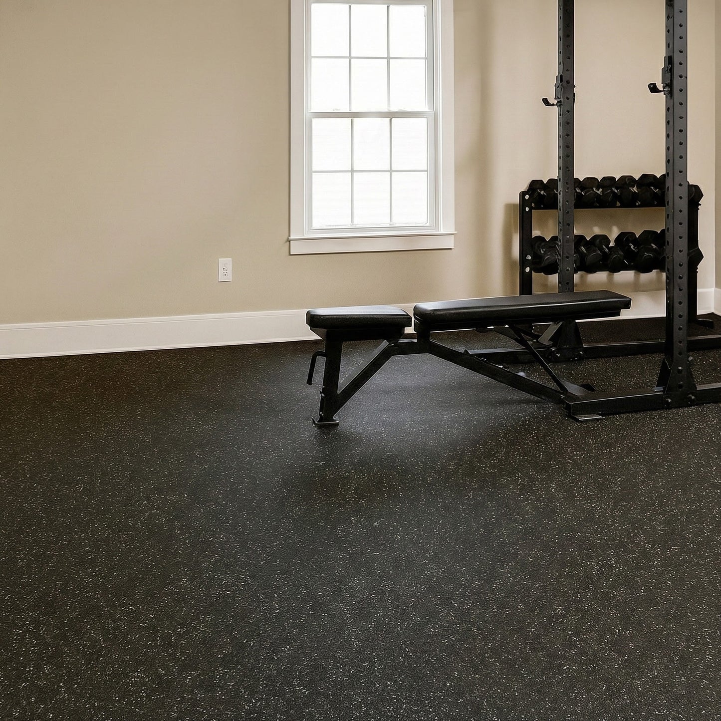 Classico Rubber Flooring 80% Recycled Black Rubber & 20% EPDM Granules High-Performance Flooring Solution - size options |...