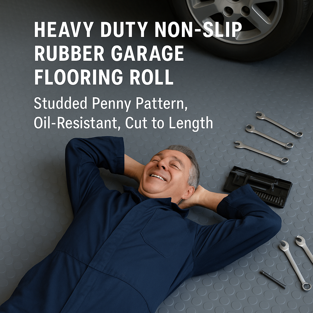 Studded Dot Penny Rubber Flooring Rolls