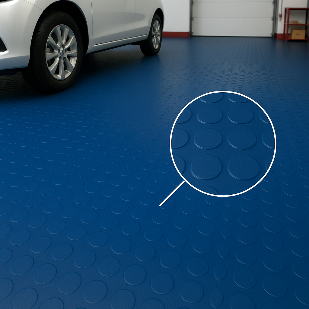 Studded Dot Penny Rubber Flooring Rolls