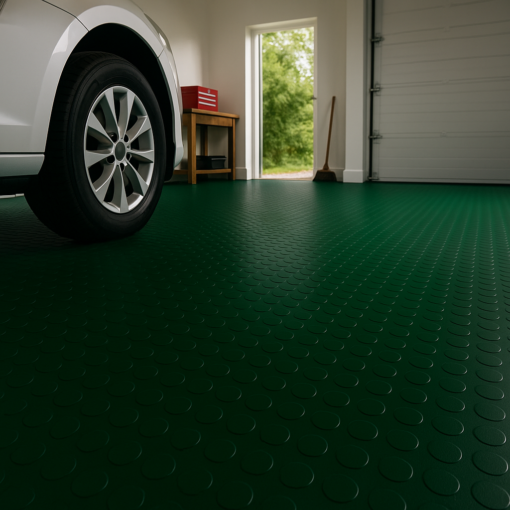 Studded Dot Penny Rubber Flooring Rolls