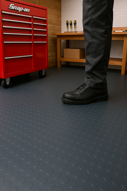 Studded Dot Penny Rubber Flooring Rolls