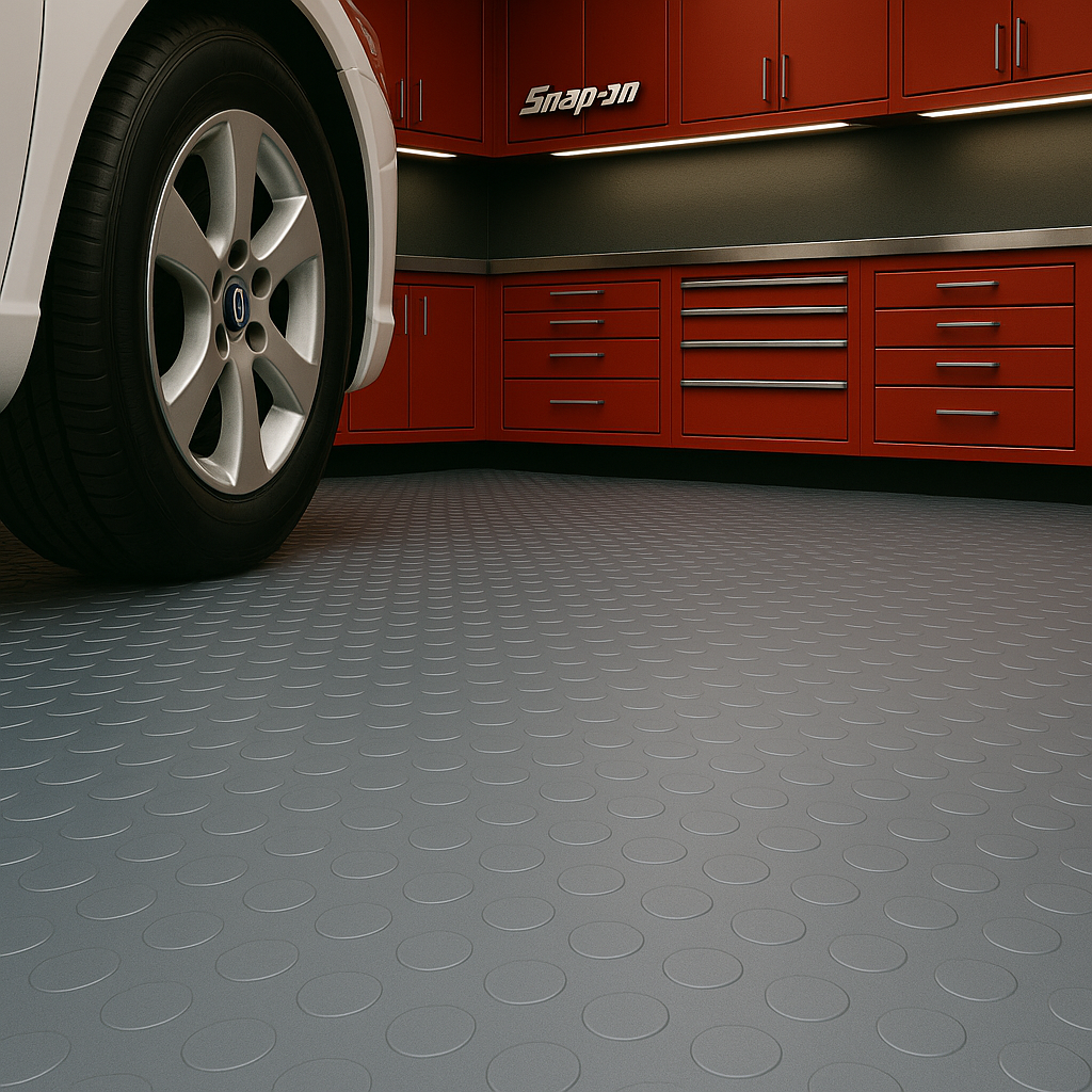 Studded Dot Penny Rubber Flooring Rolls