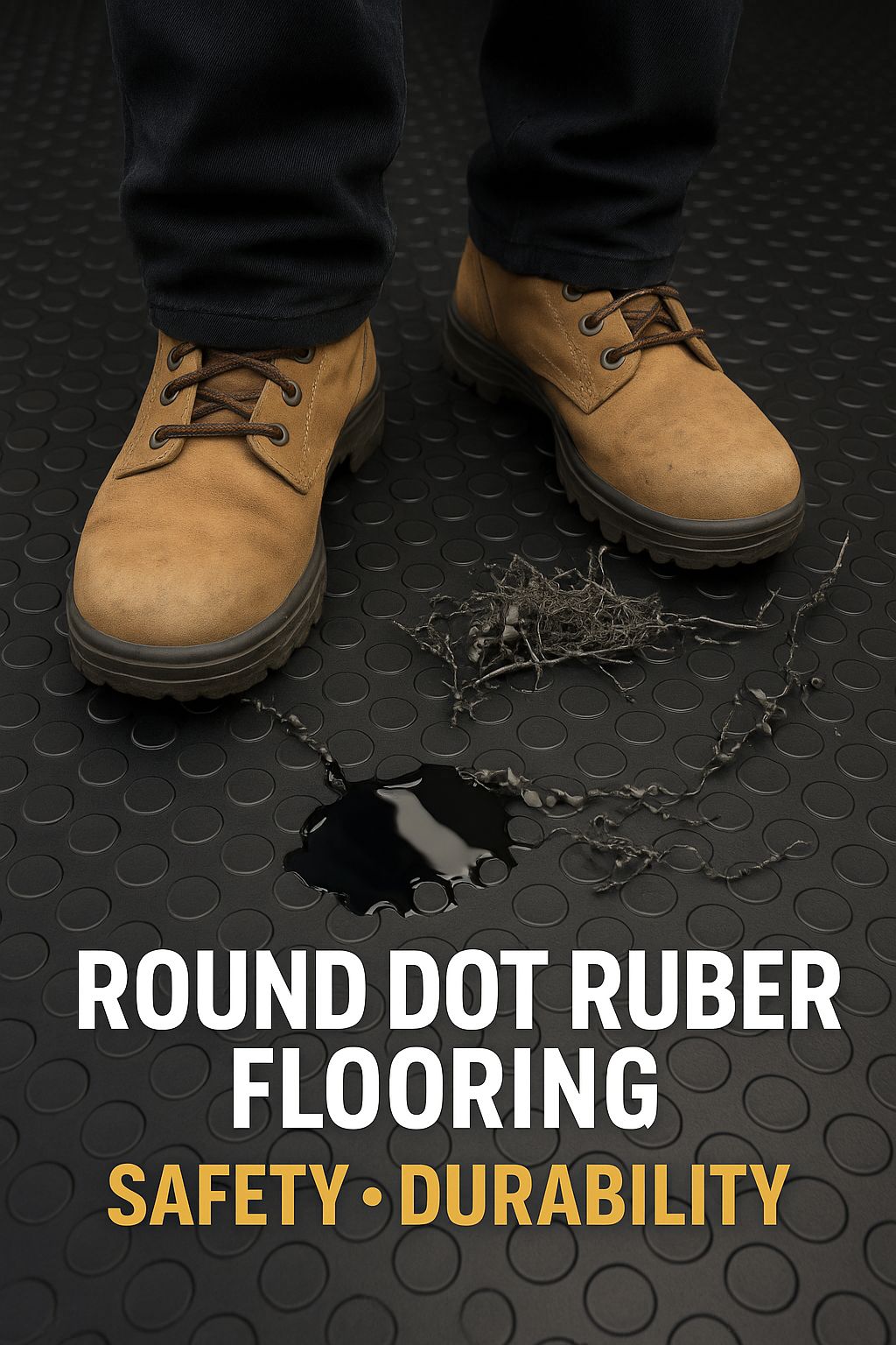 Studded Dot Penny Rubber Flooring Rolls