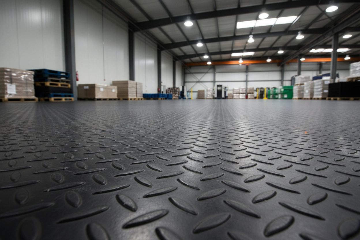 Diamond Tread Rubber Safety Flooring